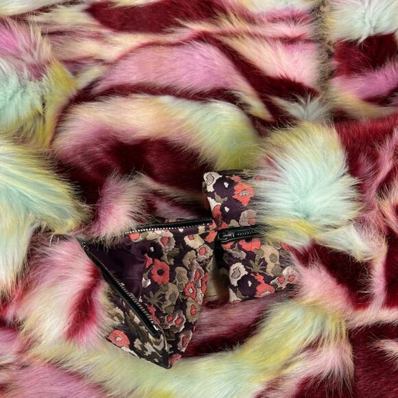 GIAMBA Multicolor Faux Fur Moto Jacket Size 40/ US XS - Picture 10 of 11